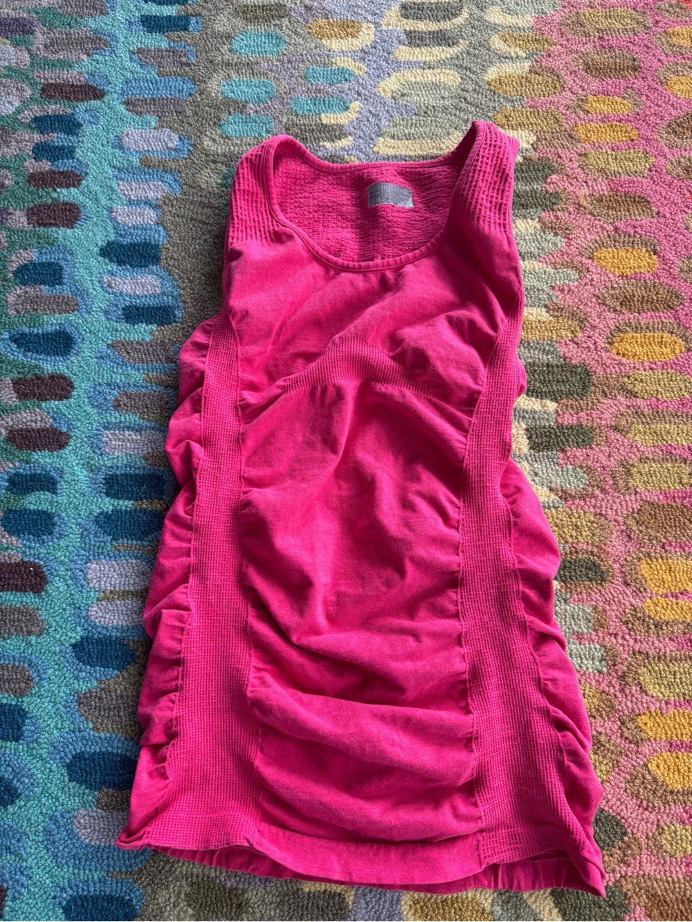 Athleta Hot Pink Ruched Racerback Tank